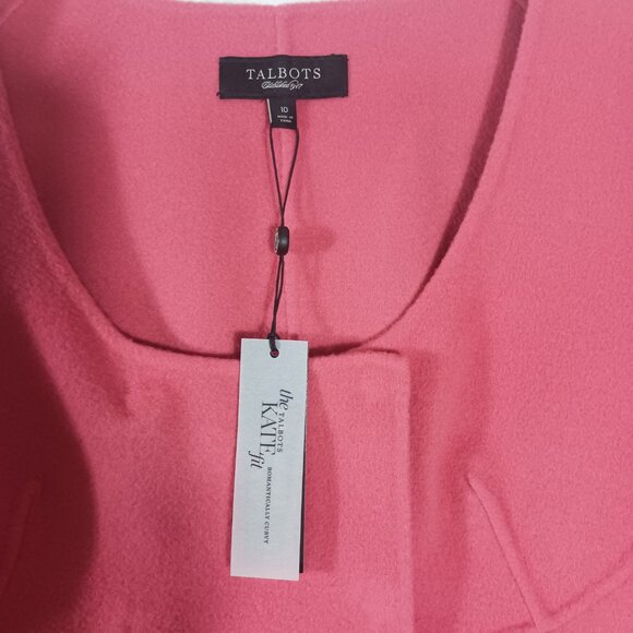 Talbots, NWT, Wool Blend Jacket, Kate Fit, Camellia Pink, 3/4 Sleeve, Size 10 - Picture 9 of 16
